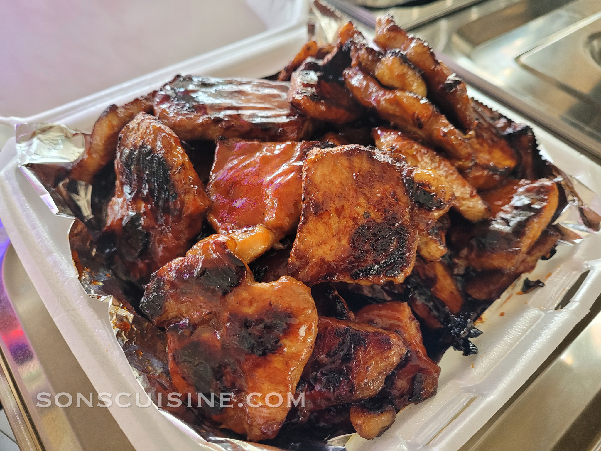 BBQ Pork on a Stick Platter